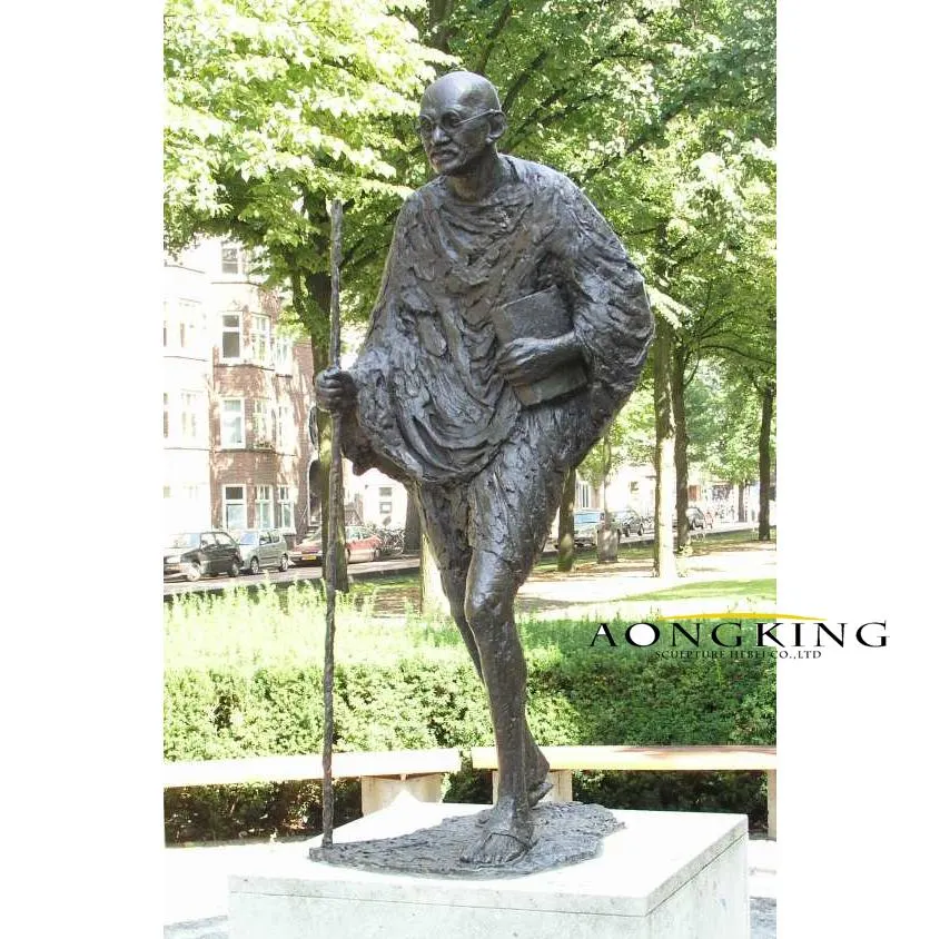 Indian Famous Figure Memorial Bronze Mahatma Gandhi Statue